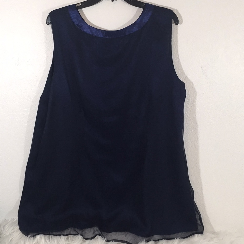 Lane Bryant Scoop Neck Double Layer Sleeveless - Picture 3 of 4